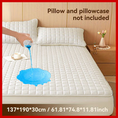 1pc Multicolor Mattress Protector, No Pillowcase And Insert Included, Soft Comfort Solid Color Fitted Sheet Bedding Cover, Minimalist Breathable Bedspread Suitable For Bedroom And Guest Room, Reusable Underpads