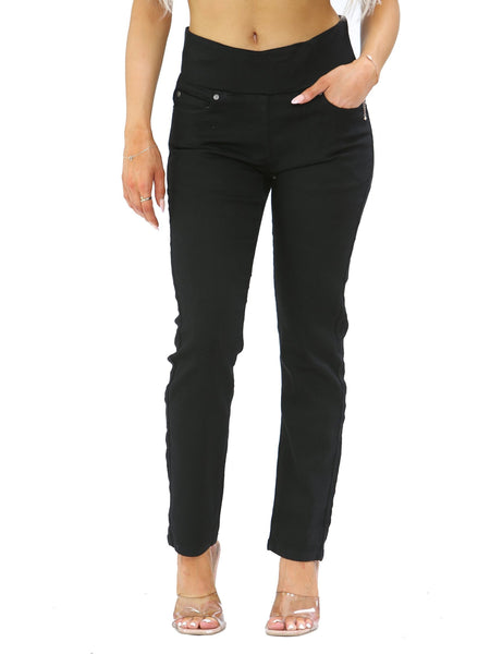 MYT Womens Elasticated Waist Jeans Tummy Control Stretch Ladies Denim Jeggings Size 10-24