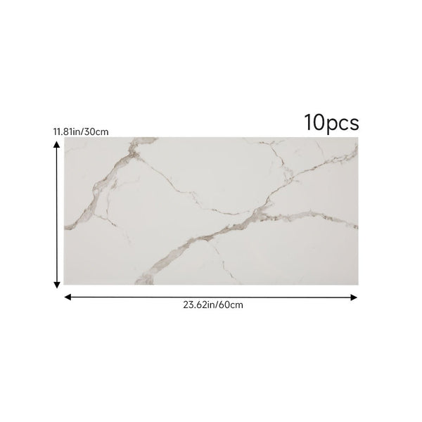 10/20/30/40 Pack Luxury Marble Effect Self-adhesive Floor Tiles 60x30cm, 2mm Thicken Vinyl Flooring Tiles Wall Stickers, Removable PVC Wall Decals, Suitable for Living Room, Bedroom, Kitchen Backsplashes, Bathroom, Office, Background Walls, Easy To Instal