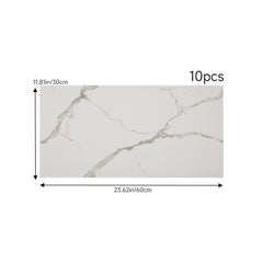 10/20/30/40 Pack Luxury Marble Effect Self-adhesive Floor Tiles 60x30cm, 2mm Thicken Vinyl Flooring Tiles Wall Stickers, Removable PVC Wall Decals, Suitable for Living Room, Bedroom, Kitchen Backsplashes, Bathroom, Office, Background Walls, Easy To Instal