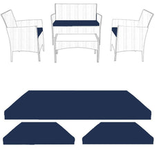 3pcs Replacement Outdoor Seat Cushion Pads for Rattan Furniture Water Resistant and Lightweight Patio Furniture Chair Padding