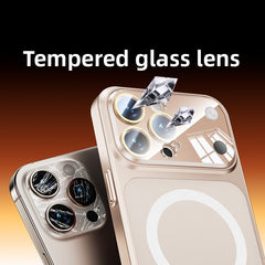 Full Coverage Magnetic Glass Phone Case Shockproof Drop Protection Ultra Thin Matte Finish Compatible with iPhone 17 16 15 Pro Max Series Models