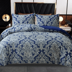 Premium Microfiber Printed Duvet Quilt Cover Set – Floral Patchwork Bedding, Single to Super King