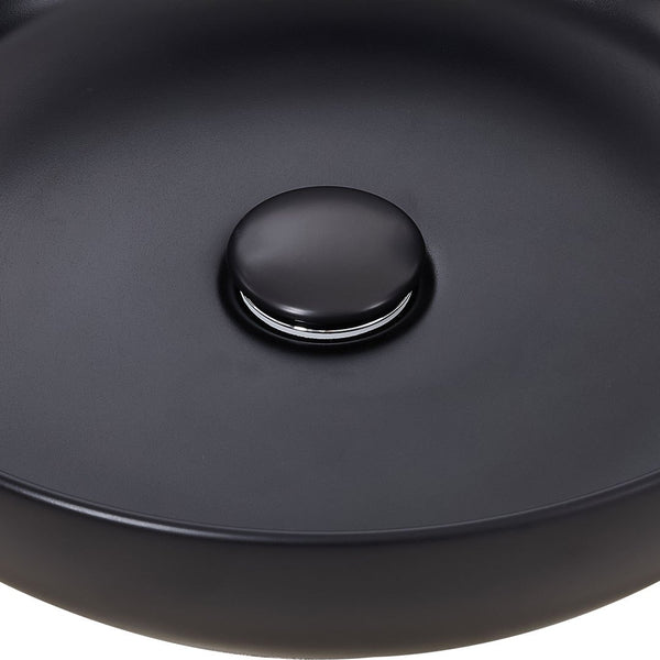 Black/Pink Round Washbasin, 400*400*110MM, includes drain assembly, elegant and stylish home decor washbasin, easy to clean, suitable for bathrooms, hotel restrooms, and balconies.