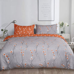 3pcs Luxury Printed Duvet Cover Set – Reversible Quilt Cover with Pillowcases, Ultra Soft & Breathable Microfiber Bedding, Machine Washable, Single, Double, King & Super King Sizes