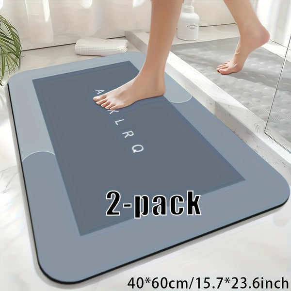 Super Absorbent Diatomite Bath Mat - Quick-Dry Non-Slip Bath with Diatomite Mud Layer, Soft Bathroom Floor Mat for Shower, Bathtub, Kitchen, RV (Compatible with Diatomite Mud Bath Products)