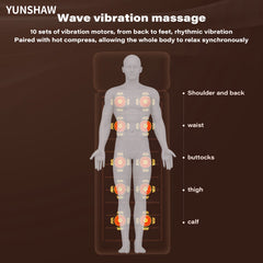 YUNSHAW Complete Body Massage Mat Featuring a Shiatsu Neck Massager, 3D Lumbar Support & Relaxation, Equipped with 10 Vibration Motors to Deeply Soothe Muscles, a Foldable Massage Mattress Suitable for The Neck, Back, Waist, Hips, And Legs, Making It an I