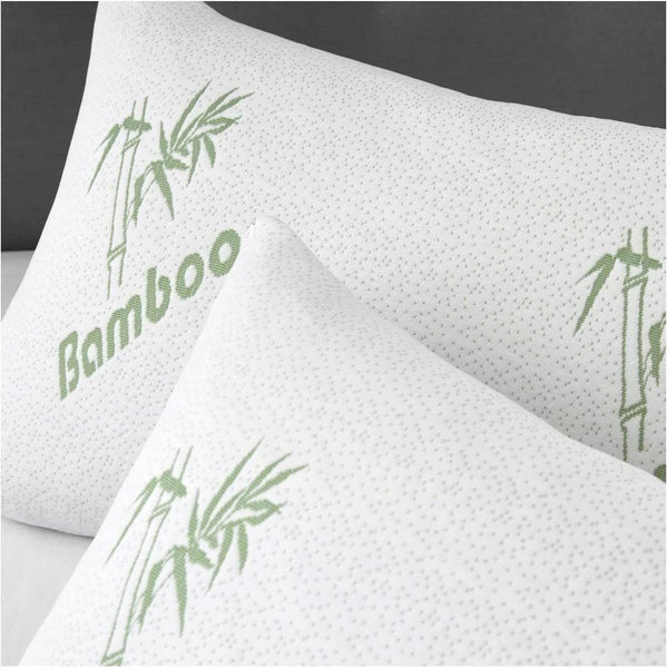 Memory Foam Bamboo Pillow Premium Firm Neck Support and Foam Orthopaedic Hypoallergenic Shredded Bed Pillow PACK OF 1 AND 2 BAMBOO PILLOW.