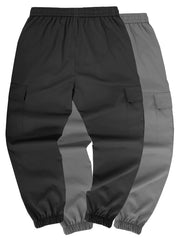 2pcs Men's Cargo Pants - Multifunctional Pockets, Adjustable Drawstring, Suitable for Everyday Casual and Formal Wear in All Seasons - Great Birthday/Christmas Gift - Machine Washable and Durable, a Must-have for Outdoor Enthusiasts