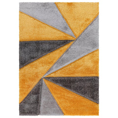 Luxury Soft Shaggy Area Rug – Modern Non-Shedding Geometric Triangles Design, High-Pile Plush Living Room Carpets, Large Thick Rug for Bedroom, Kitchen, Lounge & Home Décor – Contemporary Floor Rug & Mats