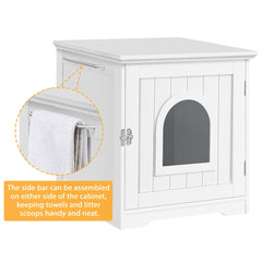Costoffs Enclosed Litter Box, Decorative Cat House, Pet Side Table, Indoor Pet Crate, Cat Litter Box Enclosures, Decorative Litter Box, Versatile Furniture, Cat Washroom for Living Room, Hallway, Bathroom
