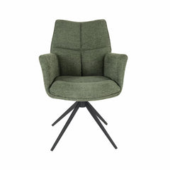 Indus Valley Capri Ceramic Extending Dining Table + 6 Green Chairs, Seats 6-8