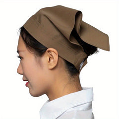 Chef Barista Hat Women Waitress Baker Triangular Hair Bandanna Cook Uniform Turban Kitchen Restaurant Skull Cap