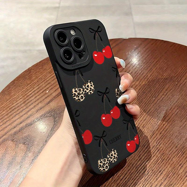 Phone Case - Cherry-Themed Creative Protective Phone Case Designed for Various for Apple for Iphone, Including 11 Through 17 Plus, Pro, Max, X, Xr, Xs Max, 7 Plus, And 8 Plus. Ideal for Gifting to Loved Ones And Couples for Everyday Use