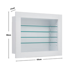 5-Layer Transparent Collection Display Cabinet, Space-Saving Display Cabinet for Home, Office, Bathroom, Living Room, Wall Mounted, Multi-tier Shelving, Space-Saving, Durable Organizer, Ideal for Storage and Decoration