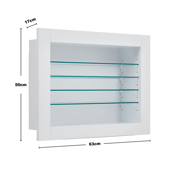 5-Layer Transparent Collection Display Cabinet, Space-Saving Display Cabinet for Home, Office, Bathroom, Living Room, Wall Mounted, Multi-tier Shelving, Space-Saving, Durable Organizer, Ideal for Storage and Decoration