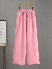Directional Elegant New Fashion Casual Suit Pants Women'S Loose Sweater Wide Leg Pants Long Trousers Two-Piece Set