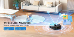 3-in-1 Robot Vacuum and Mop | 6000Pa Strong Suction, 3.0L Dust Bag, 70-Day Self-Emptying, 360° PSD Obstacle Avoidance, Multi-Floor Mapping, WiFi/Alexa/APP Control, L15MAX, Lubluelu Brand