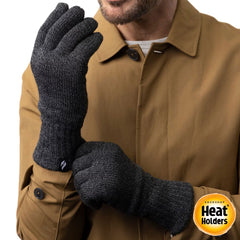 Heat Holders Men'S Original Thermal Gloves 2 Pack in Black