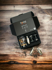 Boozy Espresso Martini Cocktail Shaker Set in Gift Box, with Glasses & Shaker, 500Ml, 5 Servings, 18% ABV, Premixed Cocktail, Shaker, X2 Ravenhead Glasses