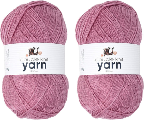 Korbond DK Beige Yarn - 100G Acrylic Wool - Lightweight, Hypoallergenic & Durable Double Knit Crochet Yarn Knitting Wool (290M Total)