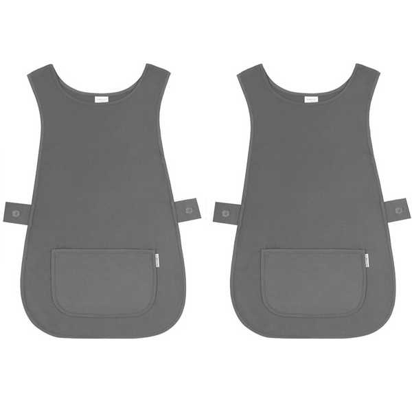 Pack of 2 Self Tabard Apron | Aprons for Men, Women, and Ladies | Professional Cooking Aprons with 2 Pockets | Adjustable Kitchen Apron for Baking, BBQ, Grilling, Gardening, Crafting, Cleaning, Painting, Barista, Restaurant Work | Cute & Stylish Gift Apro