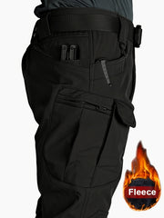 Lined Tactical Cargo Pants | Thickened, Fleece Multi-Pocket Design, Windproof, Stretch Fabric, Perfect for Winter Outdoor Activities, No Belt