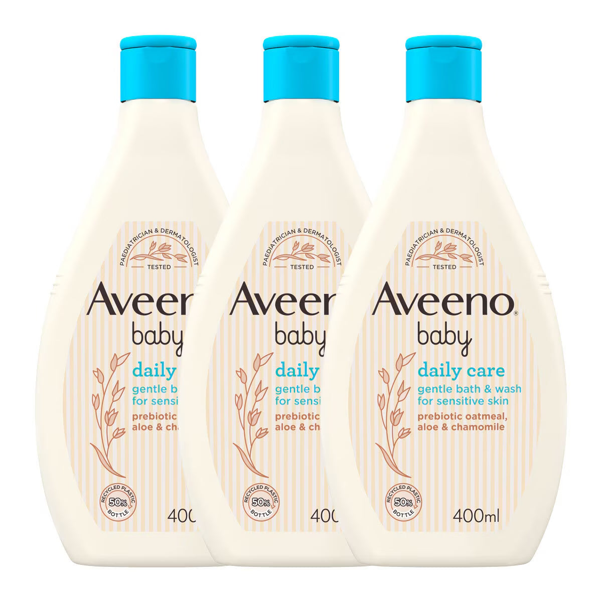 Aveeno Baby Hair & Body Wash, 3 X 400Ml
