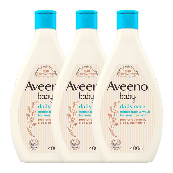Aveeno Baby Hair & Body Wash, 3 X 400Ml