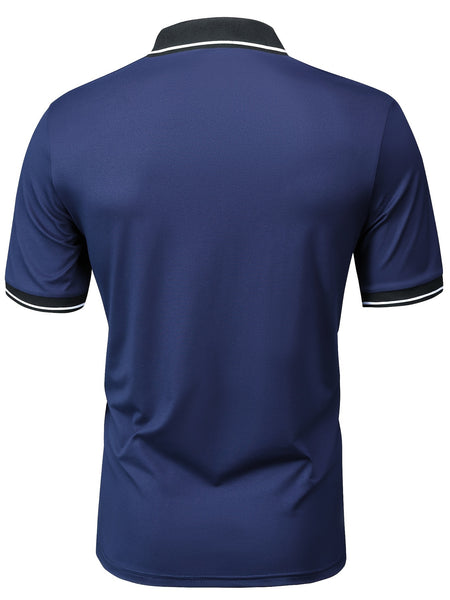 3pcs Set of Summer Collared Men'S Short Sleeve Polo Shirts Solid Color Plain Multicolor Golf Shirts Casual Athletic Wear Men'S Top