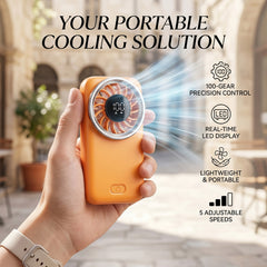 USB Rechargeable Small Fan for Outdoor Handheld Mini Fan 5 Speeds Compact Pocket-Sized Portable Small Personal Fan for Travel, Cruise, Concerts, Makeup, Summer Gifts for Women Men