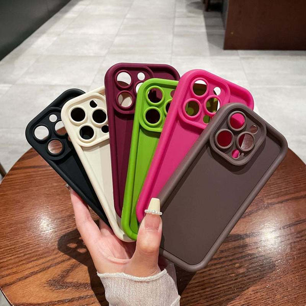 Case For iphone 17 16 15 14 13 12 11 X XR Pro Max Black Shockproof Cover