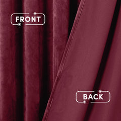 2pc Luxury Velvet Curtain Panels with Free Matching Velvet Cushion Cover – Thermal Insulated Grommet Top Drapes, Energy Saving Curtain Panels for Bedroom & Living Room Home Decor, Perfect Holiday Gift