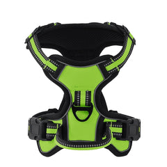 Non-Tension Pet Carrier with 2 Leash Clips Adjustable Padded Dog Vest Reflective Non-Choking Pet Oxford Vest with Easy to Control Handle for Small Medium And Large Dogs