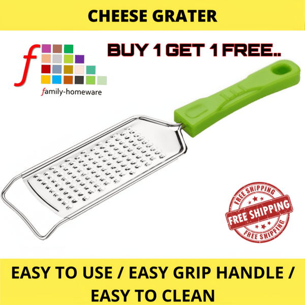 HAND FOOD GRATER CHEESE PARMESAN NUTMEG LEMON GARLIC GINGER STAINLESS STEEL STL, Ergonomic Handle, Non-Slip Base, Easy To Clean, Compact & Portable