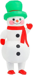 Inflatable Christmas Costume for Adult Blow up Santa Claus Elf Snowman Ginger Bread Man Costum Xmas Funny Fancy Dress