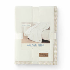 Casual Living Luxe Plush Throw in Ivory, 127 X 178 Cm