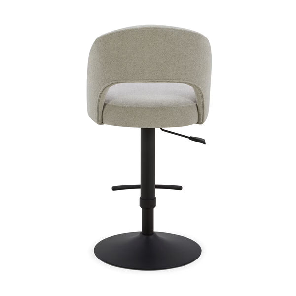 Kobe Grey Fabric Gas Lift Bar Stool