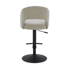 Kobe Grey Fabric Gas Lift Bar Stool