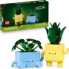 LEGO Botanicals Happy Plants Toy - Crafts Kit for Kids Incl. 2 Artificial Plants with 2 Colourful Flower Pots & Interchangeable Cartoon Faces - Nature Gifts for 9+ Year Old Girls & Teens - 10349