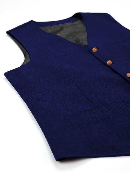 Men'S Vest Wool Blend Herringbone Vintage Men'S Fashion Vest, Groom Best Man Formal Wedding Party Casual Vest