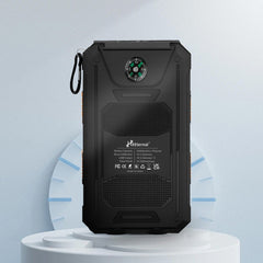 20000mAh Portable Solar Power Bank, Portable Solar Mobile Phone Charger, Camping External Battery Charger for Mobile Phones, 2 USB/ LED Flashlights with Compass for Outdoor Activities