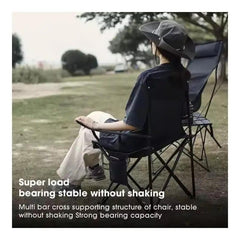 2 X Folding Camping Chair Outdoor Portable Garden Folding Camp Chair with Cup Holder