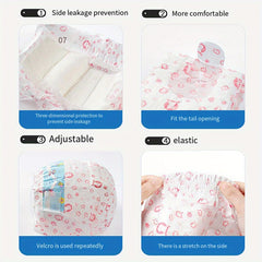 Disposable Dog Nappies Super Absorbent for Dogs, Disposable Dog Nappies Super Absorbent, Dog Wraps for Female Dogs/Male Dogs, Pet Training