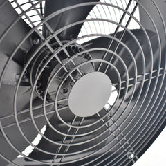 1pc Low Noise 300mm / L37xW37CM Extractor Fan 2130m/h - Stainless Steel Ventilation Fan with Backdraft Damper for Kitchen, Bathroom, Garage - Black