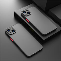 Phone Case - High-Quality Minimalist Frosted Black Phone Cover - Resists Fingerprints, Offers Lens Protection, Features Accurate Cutouts, Provides Full Coverage & Scratch Resistance