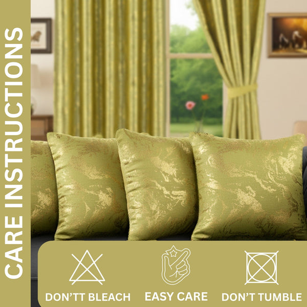 Set of 4 Marble Style Cushions Filled, Soft Decorative Pillows for Sofa, Couch, Bed & Living Room, Modern Gold Marble Pattern Accent for Home Décor