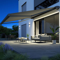 Olympus LED Awnings Athena Outdoor Patio Awning up to 2.5M Projection, Fully Installed