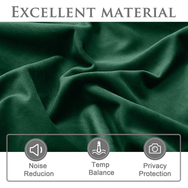 2pc Luxury Velvet Curtain Panels with Free Matching Velvet Cushion Cover – Thermal Insulated Grommet Top Drapes, Energy Saving Curtain Panels for Bedroom & Living Room Home Decor, Perfect Holiday Gift