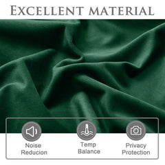 2pc Luxury Velvet Curtain Panels with Free Matching Velvet Cushion Cover – Thermal Insulated Grommet Top Drapes, Energy Saving Curtain Panels for Bedroom & Living Room Home Decor, Perfect Holiday Gift